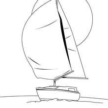Sail boat coloring page - Coloring page - TRANSPORTATION coloring pages - BOAT coloring pages