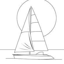 Sailing boat coloring page - Coloring page - TRANSPORTATION coloring pages - BOAT coloring pages