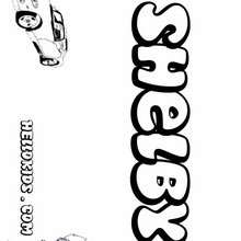 Shelby - Coloring page - NAME coloring pages - BOYS NAME coloring pages - Boys names starting with R or S coloring posters