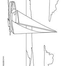 Sloop Sailing boat coloring page