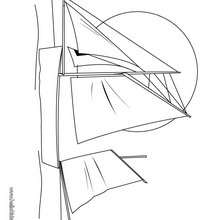 Yacht coloring page - Coloring page - TRANSPORTATION coloring pages - BOAT coloring pages