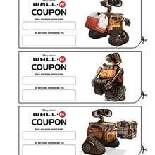 WALL E coupon coloring page