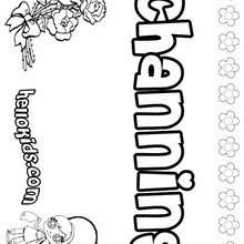 Channing - Coloring page - NAME coloring pages - GIRLS NAME coloring pages - C names for girls coloring sheets
