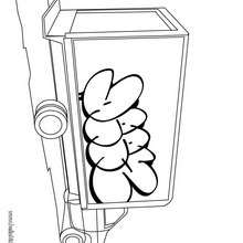 Delivery van coloring page - Coloring page - TRANSPORTATION coloring pages - TRUCK coloring pages