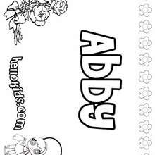 Abby - Coloring page - NAME coloring pages - GIRLS NAME coloring pages - A names for girls coloring sheets