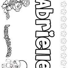 Abrielle - Coloring page - NAME coloring pages - GIRLS NAME coloring pages - A names for girls coloring sheets