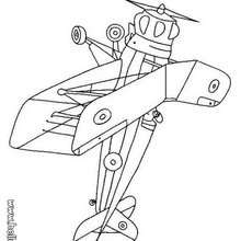 Biplane coloring page - Coloring page - TRANSPORTATION coloring pages - PLANE coloring pages