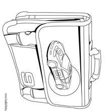 School bag for boys coloring page