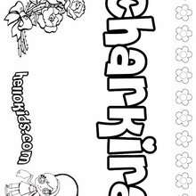 Charkira - Coloring page - NAME coloring pages - GIRLS NAME coloring pages - C names for girls coloring sheets
