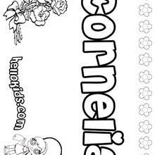 Cornelia - Coloring page - NAME coloring pages - GIRLS NAME coloring pages - C names for girls coloring sheets