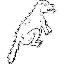 Coyote coloring page - Coloring page - ANIMAL coloring pages - PREHISPANIC ANIMAL animal coloring pages