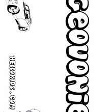 Geovonie - Coloring page - NAME coloring pages - BOYS NAME coloring pages - Boys names which start with E or F coloring pages