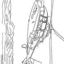 Helicopter coloring page - Coloring page - TRANSPORTATION coloring pages - ARMY vehicles coloring pages