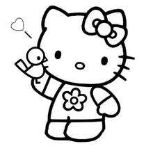 Hello Kitty portrait coloring page
