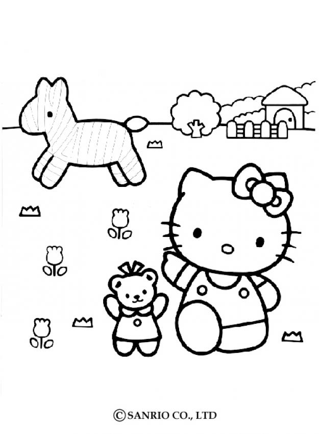 Hello kitty the farmer coloring pages - Hellokids.com