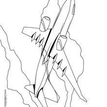 Jet plane coloring page