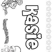 Kasie - Coloring page - NAME coloring pages - GIRLS NAME coloring pages - K names for girls coloring posters