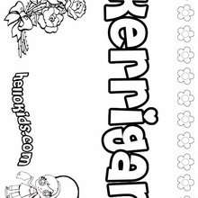 Kerrigan - Coloring page - NAME coloring pages - GIRLS NAME coloring pages - K names for girls coloring posters