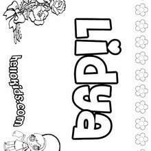 Lidya - Coloring page - NAME coloring pages - GIRLS NAME coloring pages - L girl names coloring posters