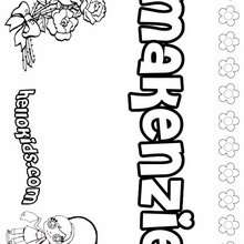 Makenzie - Coloring page - NAME coloring pages - GIRLS NAME coloring pages - M names for girls coloring posters
