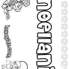 Noellani - Coloring page - NAME coloring pages - GIRLS NAME coloring pages - N names for girls coloring posters
