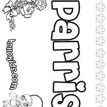 Parris - Coloring page - NAME coloring pages - GIRLS NAME coloring pages - O, P, Q names fo girls posters