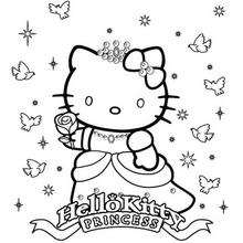 Princesse Kitty coloring page - Coloring page - GIRL coloring pages - HELLO KITTY coloring pages