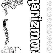 Qarizmma - Coloring page - NAME coloring pages - GIRLS NAME coloring pages - O, P, Q names fo girls posters
