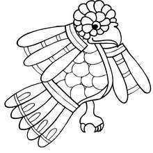 Quail coloring page - Coloring page - ANIMAL coloring pages - BIRD coloring pages - PREHISPANIC BIRD coloring pages