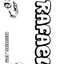 Rafael - Coloring page - NAME coloring pages - BOYS NAME coloring pages - Boys names starting with R or S coloring posters