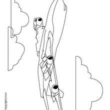 Transport plane coloring page
