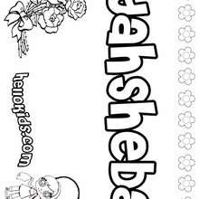Yahsheba - Coloring page - NAME coloring pages - GIRLS NAME coloring pages - U, V, W, X, Y, Z girls names posters