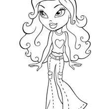 Beautiful Bratz coloring page - Coloring page - GIRL coloring pages - BRATZ coloring pages