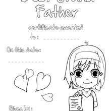 Best Grandfather certificate - Coloring page - HOLIDAY coloring pages - GRANDPARENTS DAY Coloring pages