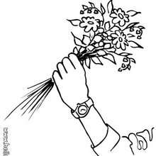 Bunch of flowers coloring page - Coloring page - NATURE coloring pages - FLOWER coloring pages - FLOWERS coloring pages