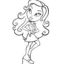 Cute Bratz coloring page - Coloring page - GIRL coloring pages - BRATZ coloring pages