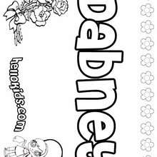 Dabney - Coloring page - NAME coloring pages - GIRLS NAME coloring pages - D names for GIRLS free coloring sheets