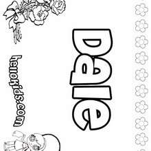 Dale - Coloring page - NAME coloring pages - GIRLS NAME coloring pages - D names for GIRLS free coloring sheets