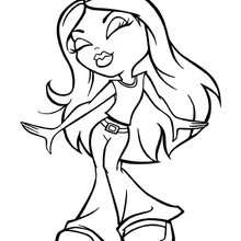 Bratz dancing coloring page - Coloring page - GIRL coloring pages - BRATZ coloring pages