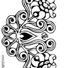 Flower ornament coloring page - Coloring page - NATURE coloring pages - FLOWER coloring pages - FLOWERS coloring pages
