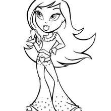 Pretty Bratz coloring page - Coloring page - GIRL coloring pages - BRATZ coloring pages