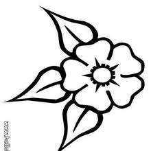 Three leaf flower coloring page - Coloring page - NATURE coloring pages - FLOWER coloring pages - FLOWERS coloring pages