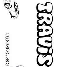 Travis - Coloring page - NAME coloring pages - BOYS NAME coloring pages - T to Z boys names coloring posters