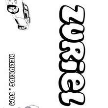 Zuriel - Coloring page - NAME coloring pages - BOYS NAME coloring pages - T to Z boys names coloring posters
