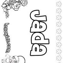 Jada - Coloring page - NAME coloring pages - GIRLS NAME coloring pages - J names for girls coloring pages