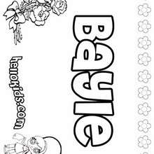 Bayle - Coloring page - NAME coloring pages - GIRLS NAME coloring pages - B names for girls coloring sheets