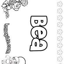 Bea - Coloring page - NAME coloring pages - GIRLS NAME coloring pages - B names for girls coloring sheets