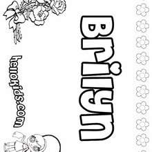 Brilyn - Coloring page - NAME coloring pages - GIRLS NAME coloring pages - B names for girls coloring sheets