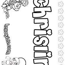 Chrislin - Coloring page - NAME coloring pages - GIRLS NAME coloring pages - C names for girls coloring sheets