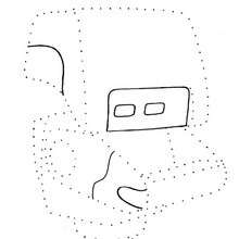 Dot to Dot picture with robot coloring page
